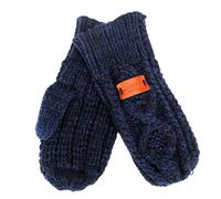 Aran Traditions Aran Cable Knit Mittens - Navy