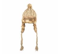 Aran Traditions Aran Cable Trapper Hat - Oatmeal