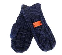 Aran Traditions Aran Classic Cable Knit Mittens in Dark Navy Aran Traditions Dark Navy One Size