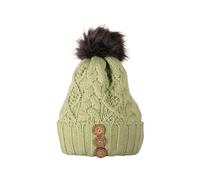 Aran Traditions Aran Diamond Cable Button Hat in Pale Green Aran Traditions Pale Green One Size