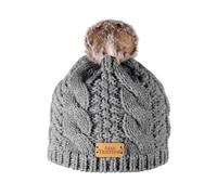 Aran Traditions Aran Knitted Tammy Hat in Silver Aran Traditions Silver One Size