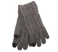 Aran Traditions Cable Cuff Fine Knit Glove (Charcoal)
