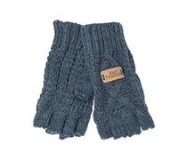 Aran Traditions Cable Knit Fingerless Gloves (Steel)