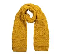 Aran Traditions Cable Knit Style Winter Scarf (Amber)
