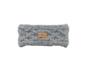 Aran Traditions Cable Knitted Style Headband (Silver Grey)