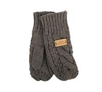 Aran Traditions Diamond Knitted Winter Mittens Gloves (Grey)