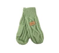 Aran Traditions Diamond Knitted Winter Mittens Gloves (Laurel Green)