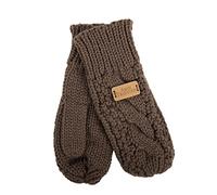 Aran Traditions Diamond Knitted Winter Mittens Gloves (Mushroom)