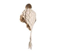 Aran Traditions Faux Fur Trim Trapper Hat (Cream)
