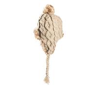 Aran Traditions Faux Fur Trim Trapper Hat (Oatmeal)