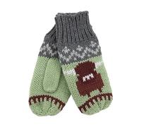 Aran Traditions Highland Cow Mittens, One size, Navy Mitts, Grey Mitts (Steel Grey)