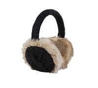 Aran Traditions Knitted Design Faux Fur Earmuffs (Black)