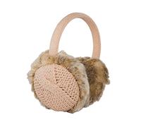 Aran Traditions Knitted Design Faux Fur Earmuffs (Blush)