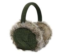 Aran Traditions Knitted Design Faux Fur Earmuffs (Grey)