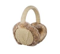Aran Traditions Knitted Design Faux Fur Earmuffs (Oatmeal)