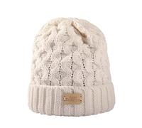 Aran Traditions Ribbed Beanie Hat (Cream)