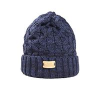 Aran Traditions Ribbed Beanie Hat (Navy)