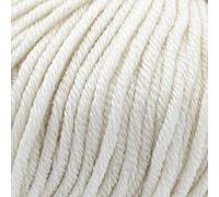 Aran-Weight 100% Superwash Fine Merino Wool Knitting and Crochet Yarn, Mulesing-Free, 50g - Purely Merino Aran 3650 Old White