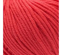 Aran-Weight 100% Superwash Fine Merino Wool Knitting and Crochet Yarn, Mulesing-Free, 50g - Purely Merino Aran 3678 Geranium Red