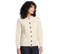 Aran Woollen Mills Carriag Donn Ladies Aran Lumber Jacket, M, Cream