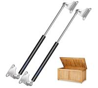 ARANA Universal 380MM 100N Gas Struts, 10KG L-Type Gas Spring Shock for Light Duty Cabinet Door, Tool Toy Storage Box Lid, Truck Cap Topper, Camper Window Lift Supports, 2PCS (Support Weight 85-110N)