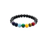 arana's - 7 Chakra Bracelet for Women and Men - Natural Stones Jasper Red, Yellow, Tiger Eye, Green Aventurine, Aquamarine, Lapisazuli, Amethyst - Healing Jewelry Protection Yoga, 16 cm ajustable
