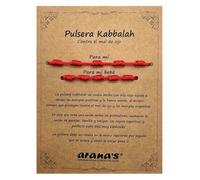 arana's - Bracelet 7 knots with evil eye woman man children babies - For the evil eye - Red thread protection negative energy - Lucky charm - Couples family friends, Ajustable de 11 cm hasta 28 cm,