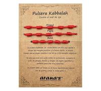 arana's - Bracelet 7 knots with evil eye woman man children babies - For the evil eye - Red thread protection negative energy - Lucky charm - Couples family friends, Ajustable de 11 cm hasta 28 cm,