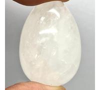arana's - Egg WHITE QUARTZ polished natural stone - Pocket egg 3x2cm - Protect yourself, lucky amulet - Natural healing stones and crystals meditation (white quartz)