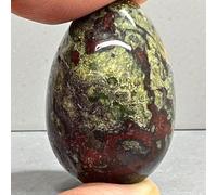 arana's - Polished Natural Stone Eggs - Pocket Egg 3x2cm - Protect Yourself, Lucky Amulet - Natural Healing Meditation Stones and Crystals (Dragon Blood)