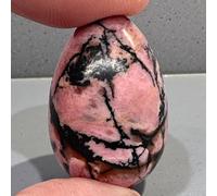 arana's - Polished Natural Stone Eggs - Pocket Egg 3x2cm - Protect Yourself, Lucky Charm - Natural Healing Meditation Stones and Crystals (Rodonite)