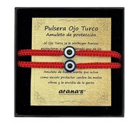 arana's® - Red thread bracelet with evil eye for women men children babies - Against the evil eye - Red thread protection negative energy - Lucky charm - Couples family friends, Ajustable de 11 cm