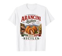 Arancini Siciliani Authentic Sicily Italian Food Art Value Graphic T-Shirt, Men, White, XL