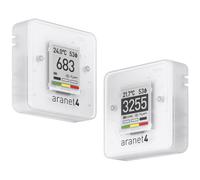 SAF Aranet4 Home: Smart Indoor Air Quality Monitor - CO2, Temperature, Humidity, Portable & Battery-Powered, E-Ink Screen, Free App Integration