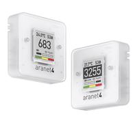 SAF Aranet4 Home: Smart Indoor Air Quality Monitor - CO2, Temperature, Humidity, Portable & Battery-Powered, E-Ink Screen, Free App Integration