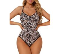 Aranmei Bodysuit Lingerie Sexy for Women One Piece Leopard Print Lingerie