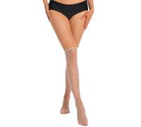 Aranmei Women's Lace Sexy Pattern High Stockings Thigh Oily Smooth Glossy