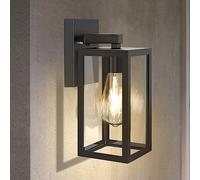 Aranzyec Outdoor Wall Lights Mains Powered, Max 60W E27 Aluminum Outside Wall Lamp, Black Wall Sconce, IP54 Waterproof, Garden Lights for Front Door, Patio, Terrace, Hallway, Garage, Porch
