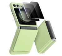 araree Aero Flex Galaxy Z Flip 5 Case with Hinge Protection & 2 pcs Privacy Screen Protector Tempered Glass 9H Hardness, Thin & Slim Shockproof Hard Case, Flexible Hinge Protector - Green