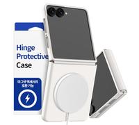 araree Aero Flex M Samsung Galaxy Z Flip 6 Case 【Improved Version】 with Hinge Protection, Compatible with Magsafe Accessories & Chager Anti-Fingerprint,Thin & Slim, Shockproof Case (Cream, Z Flip8)