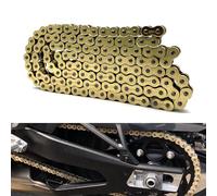 Arashi 525 O-Ring Drive Chain 120 Links with Connecting Master Link for Suzuki GSXR 600 1997-2023, DL650 Vstrom 650 / ABS/XT 2004-2023, SV650 SV650S 1999-2010, Moto Accessories Parts Gold