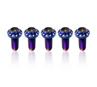 Arashi Rear Brake Disc Rotor Mounting Bolts for TT250 2000, YZF R1 2002-2003, YZF R6 1999-2002 Titanium Tapered Torx Screws M8x22 Black 6 Pcs