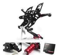 Arashi Version 2.0 Adjustable Rearsets for BMW S1000R 2017-2020, Black Footpegs Footrests Accessories
