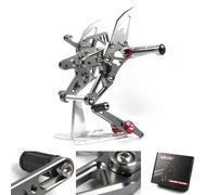 Arashi Version 2.0 Adjustable Rearsets for BMW S1000R 2017-2020, Gray Footpegs Footrests Accessories