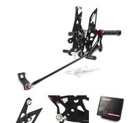 Arashi Version 2.0 Adjustable Rearsets for Yamaha FZ1 2006-2016, FZ8 2010-2013 Non-ABS, Black Rear Sets Footpegs Footrests Accessories