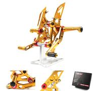 Arashi Version 2.0 Adjustable Rearsets for Yamaha MT07 FZ07 XSR700 2018-2022, Gold Rear Sets Footpegs Footrests Accessories