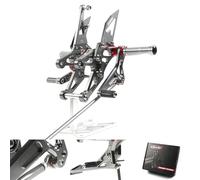 Arashi Version 2.0 Adjustable Rearsets for Yamaha YZF R1 2007-2008, Gray Rear Sets Footpegs Footrests Accessories
