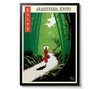 Arashiyama, Kyoto, Vintage Alfonso Trufa Wall Art, Retro Home Decor Gift Idea, Archival Matte, A3 (Print Only) - 42x29.7cm
