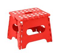 ARASO-UK Small Folding Step Stool Small Kitchen Step Tool for Kids Adults Lightweight Space Saving Easy Folding Stool Portable Foot Stool (Red)