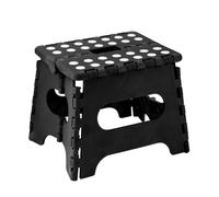 ARASO-UK Small Folding Step Stool Small Kitchen Step Tool for Kids Adults Lightweight Space Saving Easy Folding Stool Portable Foot Stool (Black)